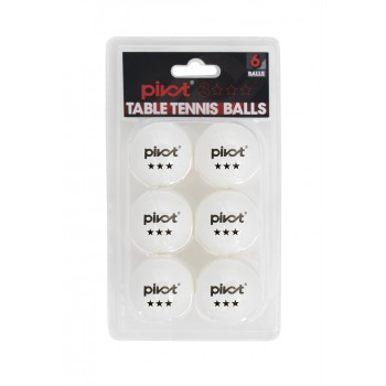  PIVOT FGD6TTBW 3 Star 6 Pack Balls - White